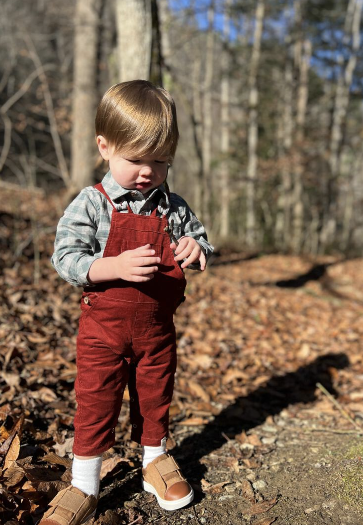 Red Jellico Cord Overalls