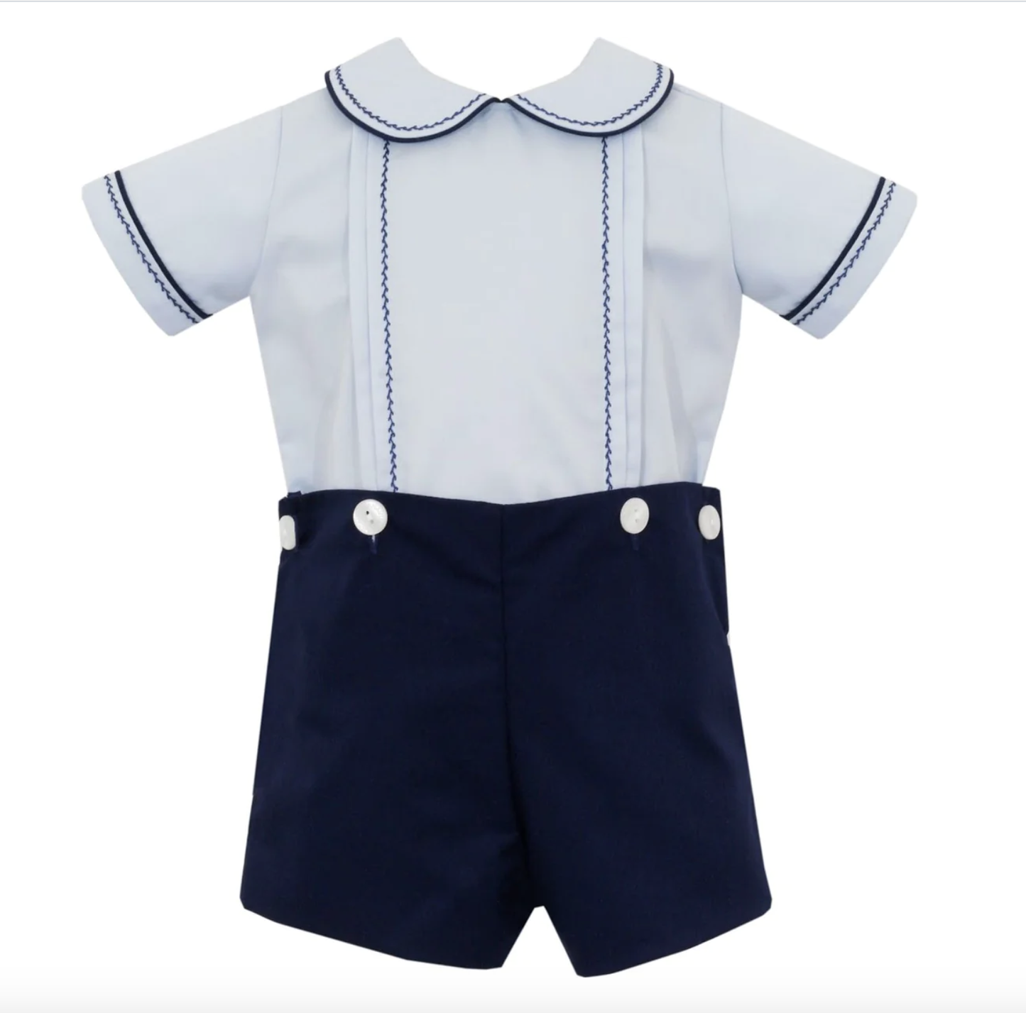 Anavini Couture Boys Dressy Navy/Lt Blue Set