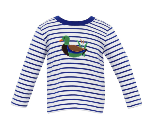 Royal Stripe Mallard LS Tee