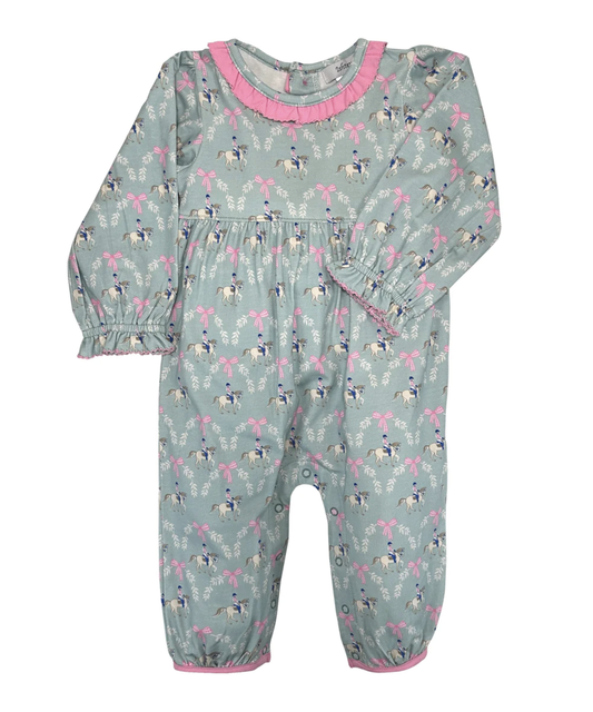 Horsing Around Girls Romper