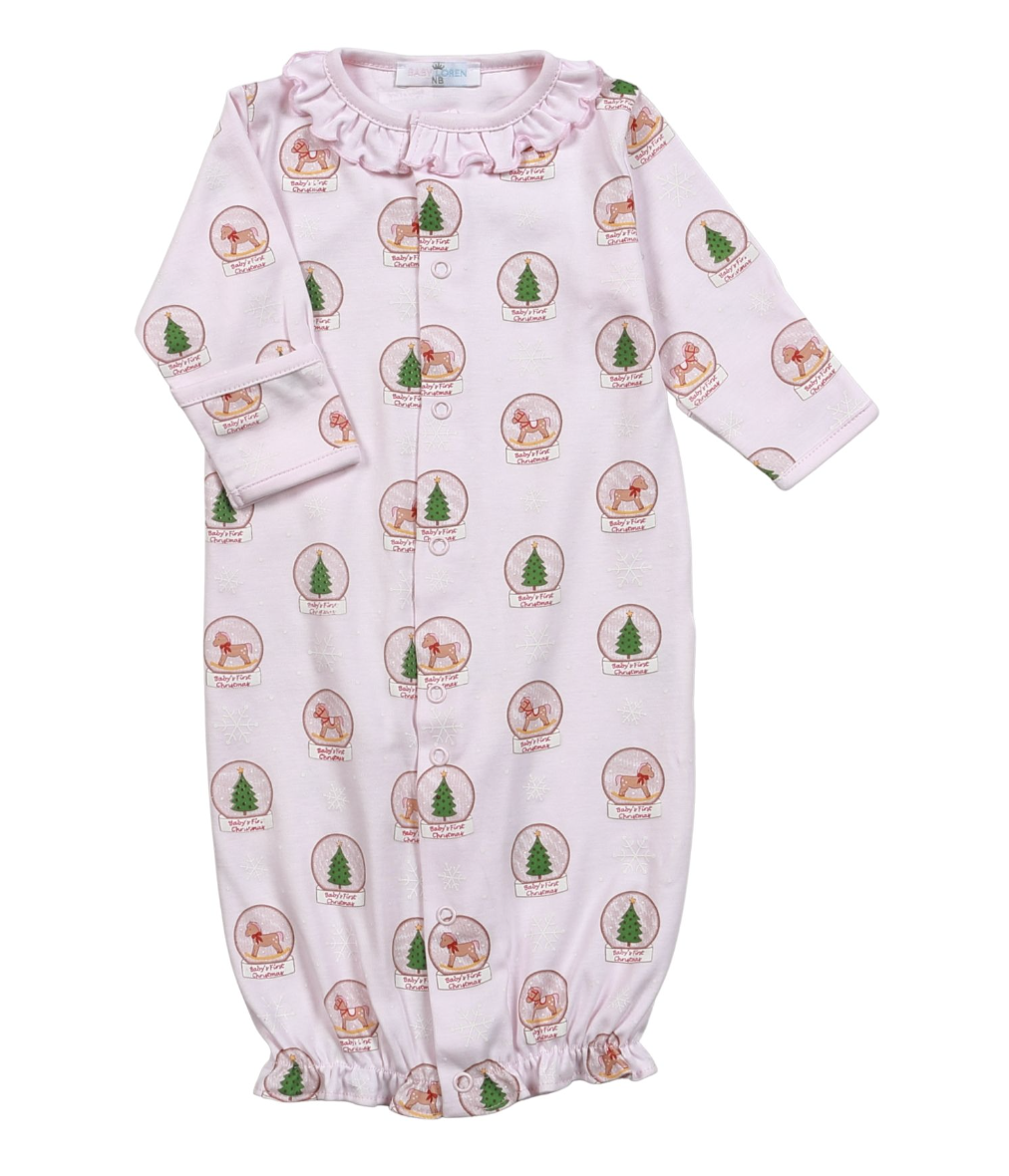 Pink Baby's First Christmas Converter Gown