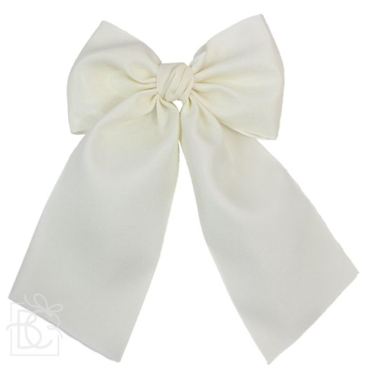 4.5'' OPAQUE SATIN BOW W/ EURO KNOT & TAILS