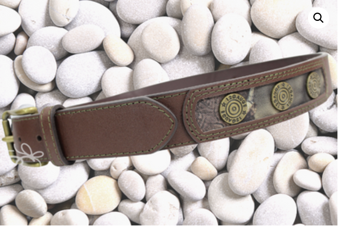 LEATHER BULLET BELT WITH CAMO