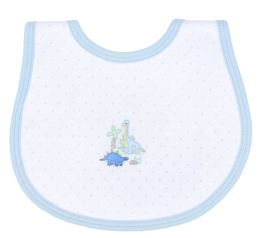 Blue Dinoland Emb Bib