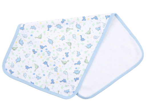 Blue Dinoland Printed Burp Cloth