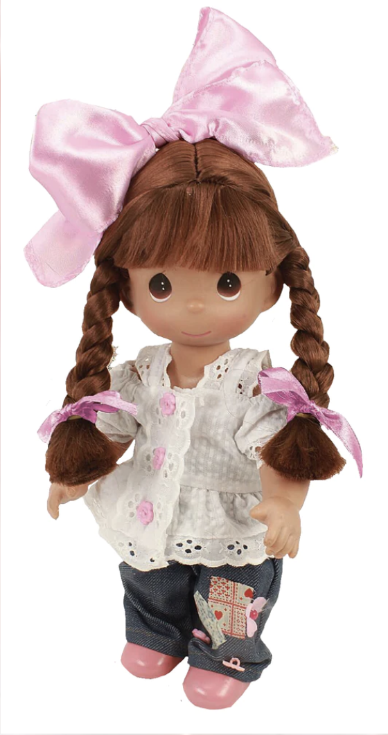 Cute as a Button Brunette 12'' Doll