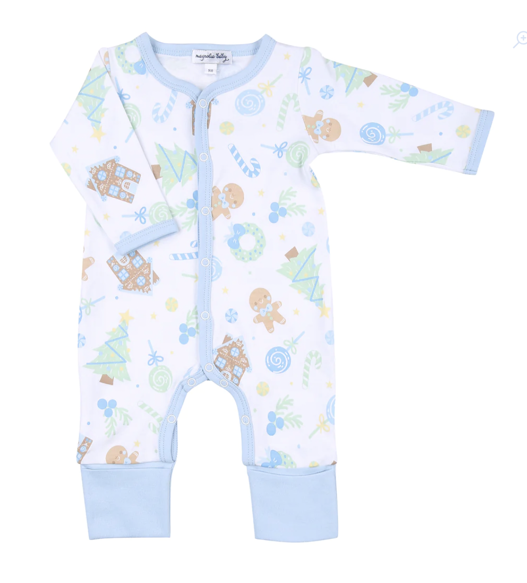 Sweet Gingerbread Blue Printed Playsuit