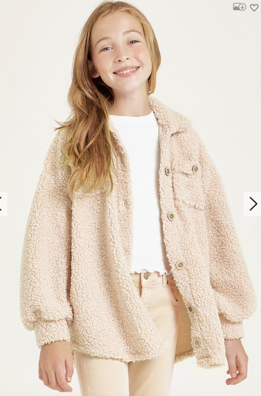 Oatmeal Poodle Knit Shacket