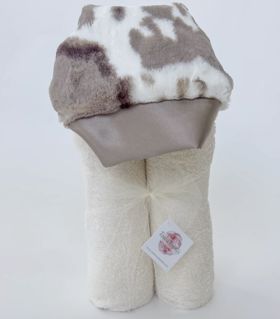 Plush Hooded Bath Towel- Driftwood Pony