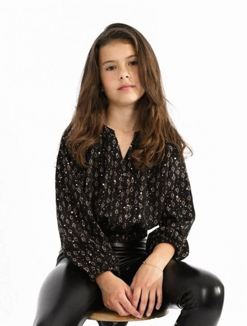 Black Jude Printed Blouse