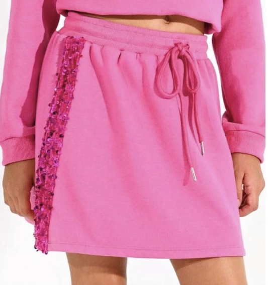 Fuschia Mini Fleece Skirt
