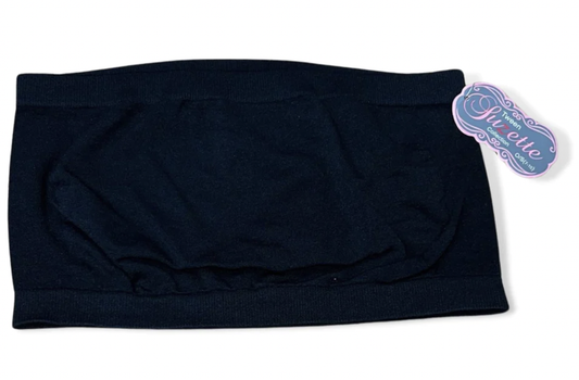 Solid Black One Size Bandeau