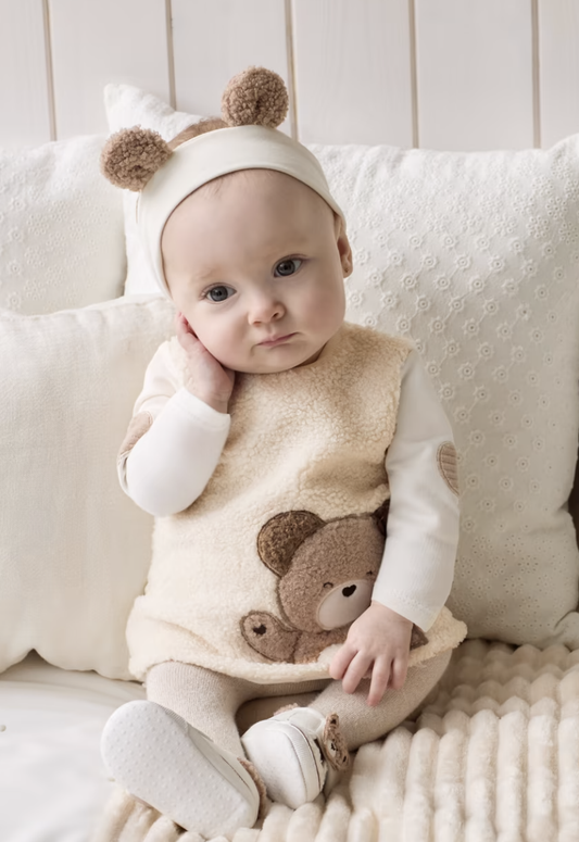 Algodon Bear Dress with Headband