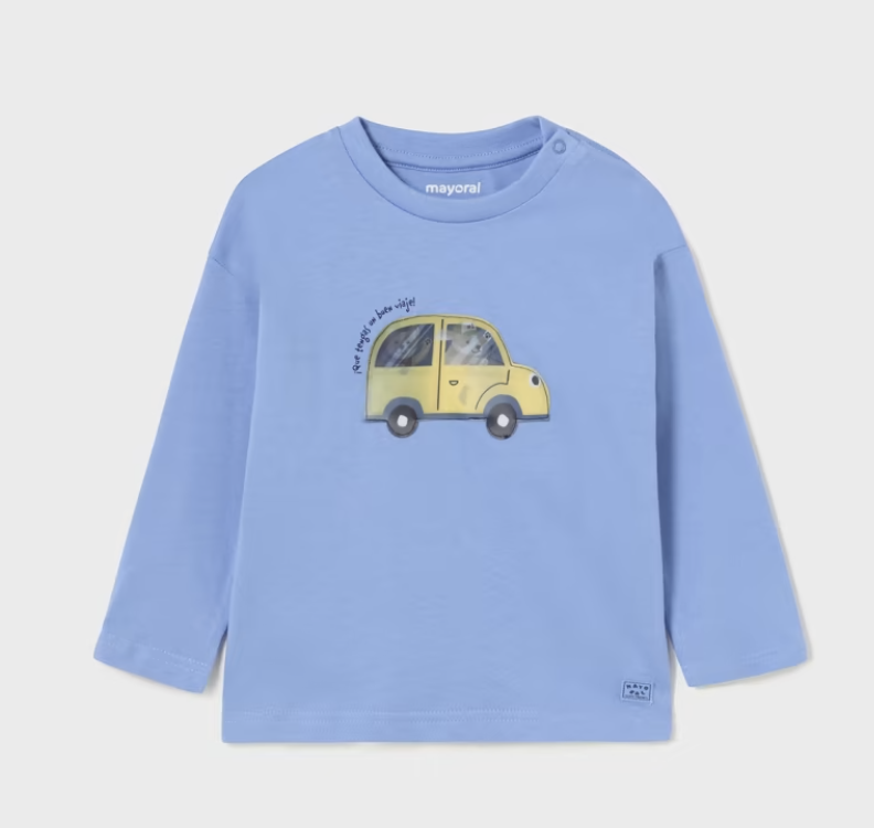 Blue Taxi Dog Long Sleeve Tee