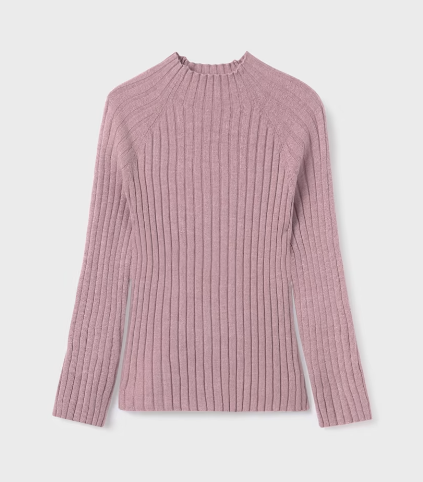 Ribbed Mock Neck Top