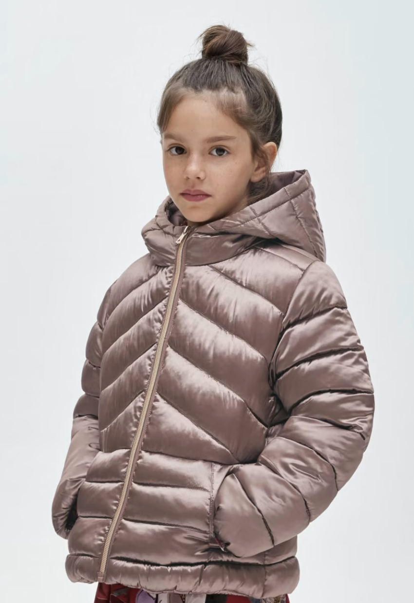 Siena Satin Puffer Jacket w/Hood