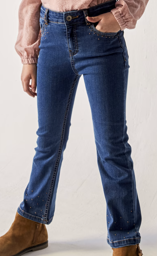 Girls Flare Jeans w/Studs