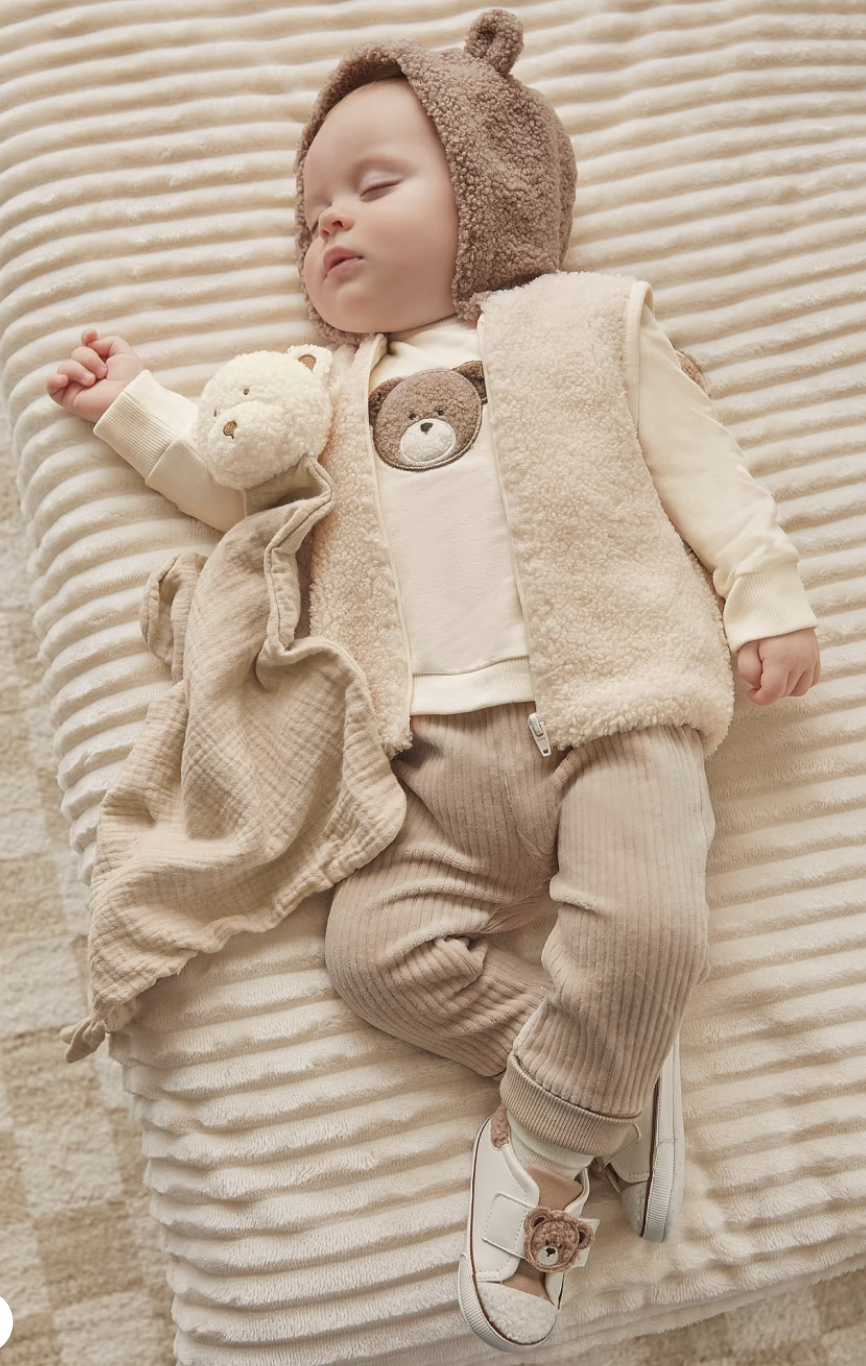 3pc Teddy Bear Vest Set