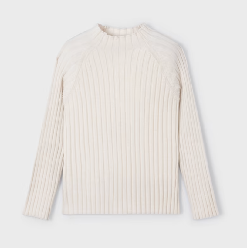 Chickpea Mock Ribbed Knit Sweater – Expectations of Brookhaven