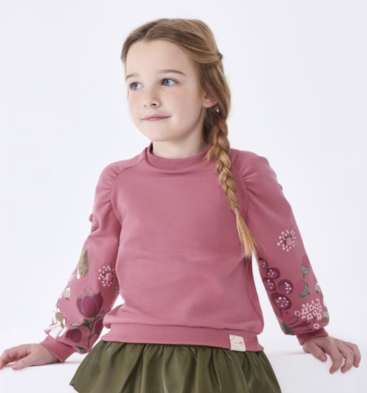 Orchid Floral Embroidered Sweatshirt