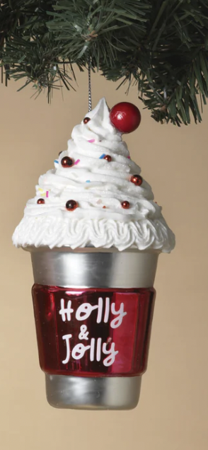 Glass Ornament Holiday Ice Cream Ornament
