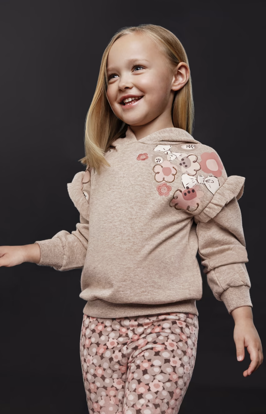 Flower Bow Hoodie Legging Set