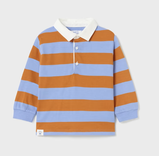 Orange/Blue Baby Stripe Polo