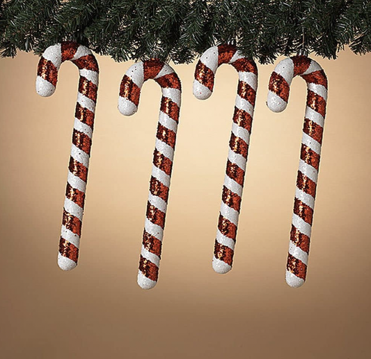 Set Of 4 Candy Cane Ornaments
