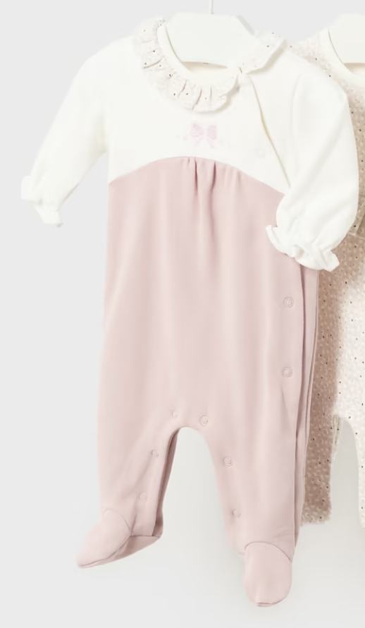 Mauve Bow Footie