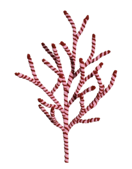 Chenille Candy Manzanita Branch 30" Red/Pink