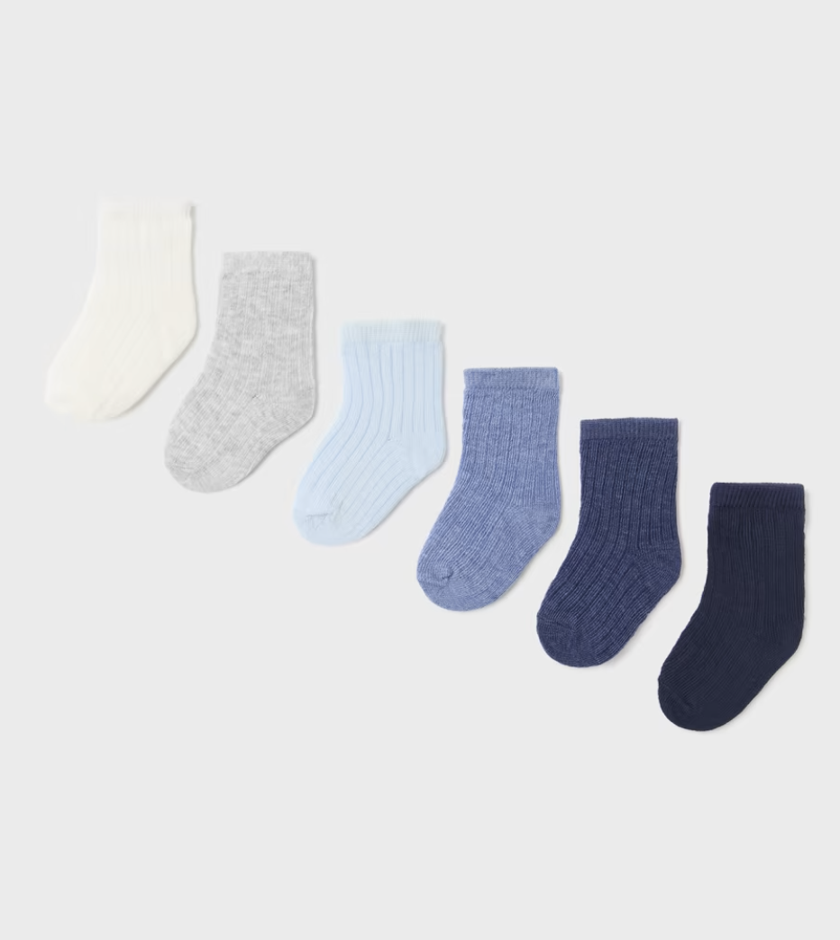 6-Pack Newborn Baby Boy Blue Socks – Expectations of Brookhaven