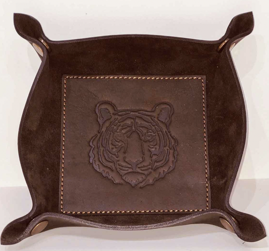 Tiger Leather Embossed Valet Tray