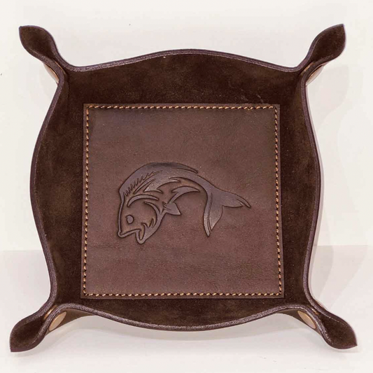 Fish Leather Embossed Valet Tray