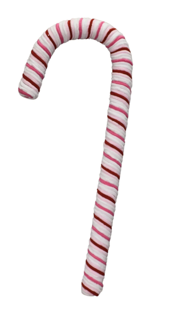 Chenille Peppermint Christmas Candy Cane 48"