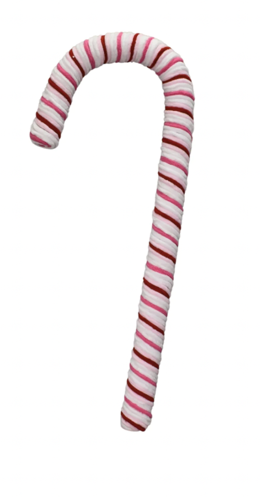 Chenille Peppermint Christmas Candy Cane 24"