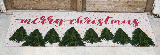 Merry Christmas Royal Fir Christmas Doormat