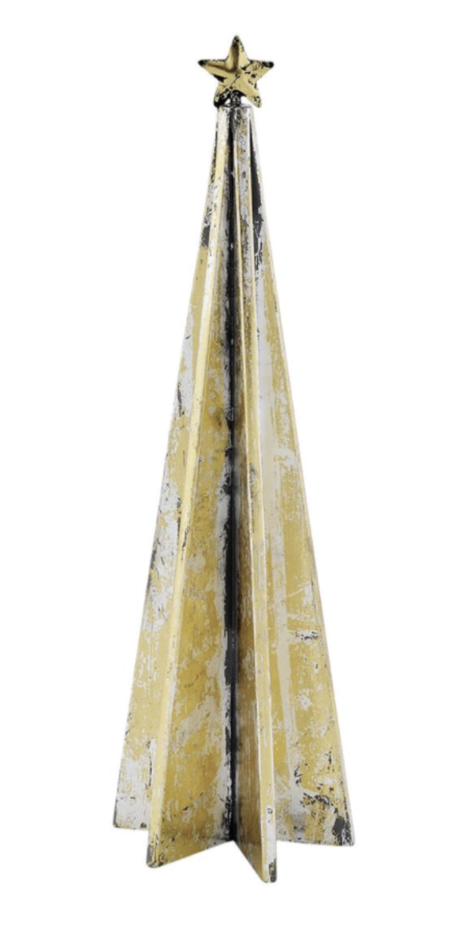 Large Silver Gold Tree Sitter
