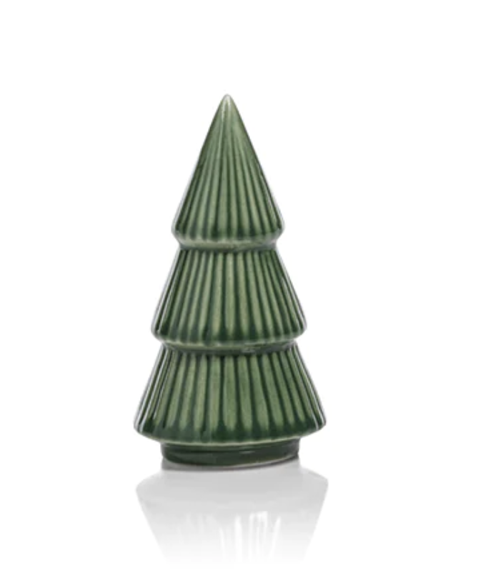 Ceramic Holiday Tree - Glazed Winter Green - Small