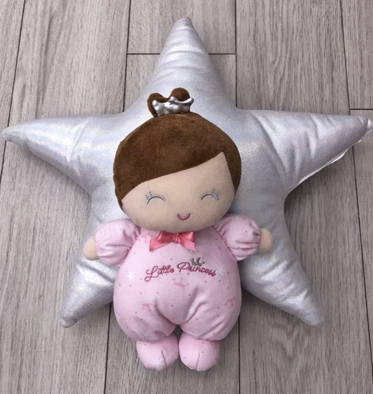 Princess Sarah Plush Baby Doll With Rattle