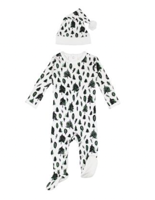 Oh Christmas Tree Footie/Cap Set