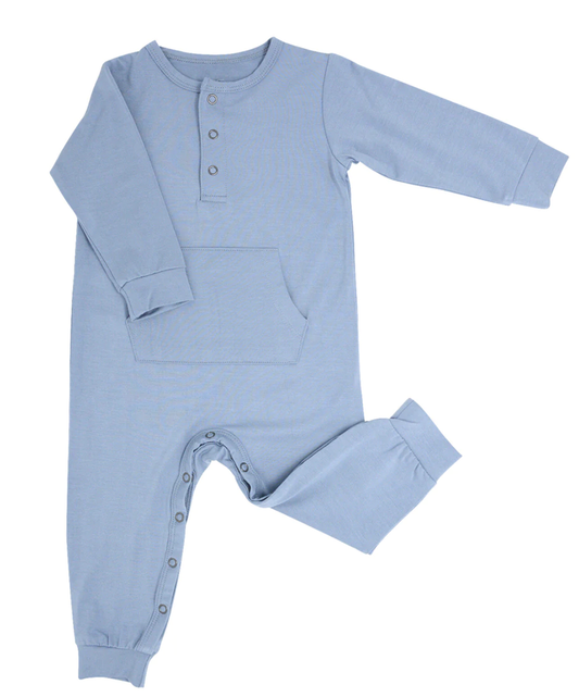 Faded Denim Pocket Romper