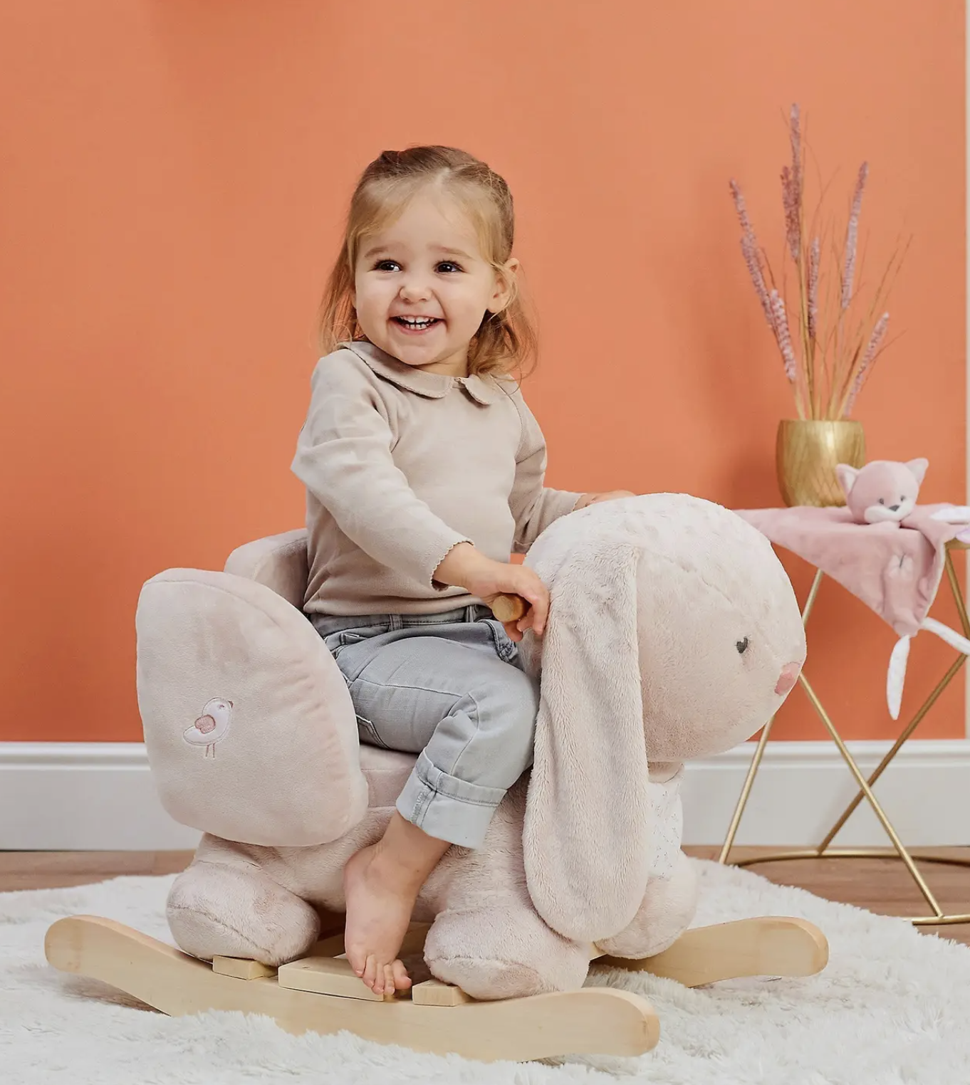 Powder Pink Rabbit Toy Rocker – Expectations of Brookhaven