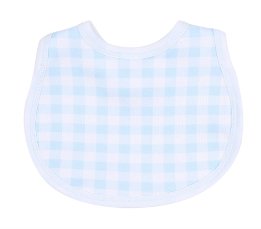 Baby Checks Blue Bib