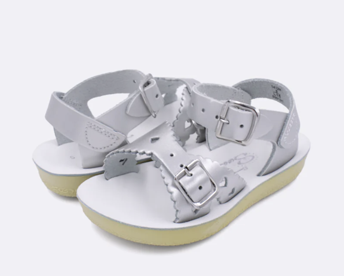 Sweetheart Metallic Silver Sandal