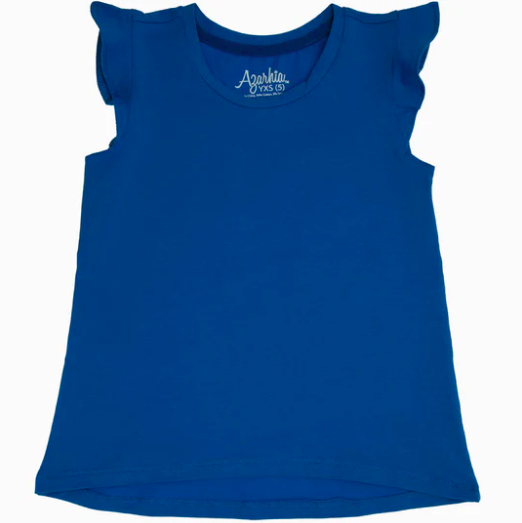 Ruffle Shirt in Royal