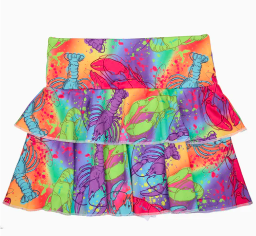 Ruffle Skort in Crawfish