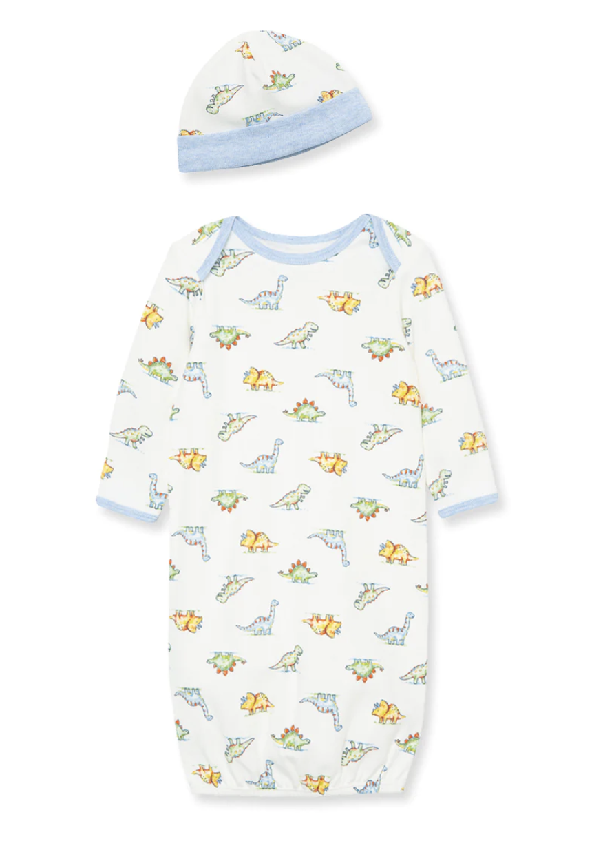 Little Me Dinomite Sleeper Gown And Hat