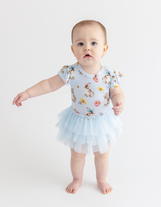 Posh Peanut Tinsley Jane Ruffled Tulle Skirt Bodysuit