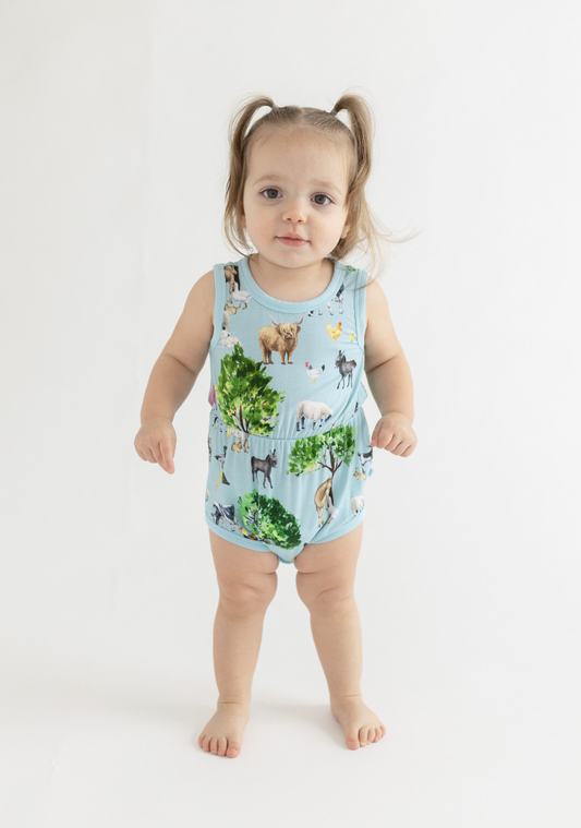 Posh Peanut Brayden Varsity Bubble Romper