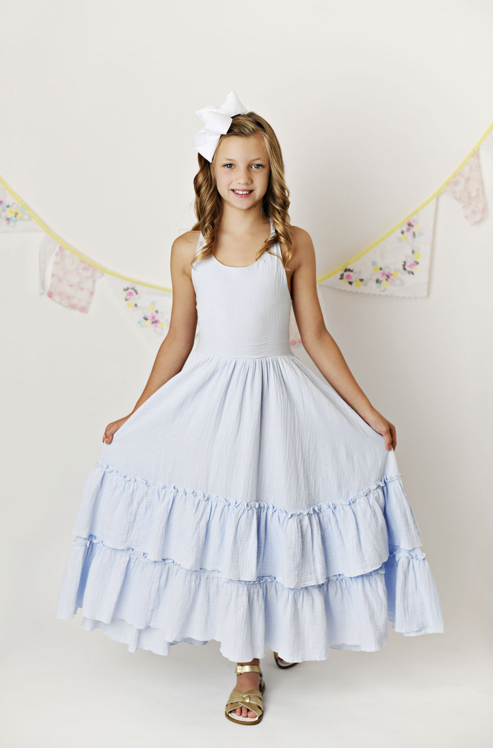 Serendipity Sky Blue Maxi Twirl Dress